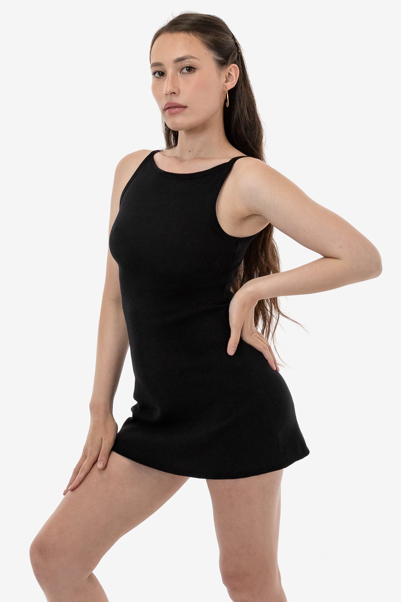 RHR318GD - Heavy Rib Spaghetti Mini Dress – Los Angeles Apparel