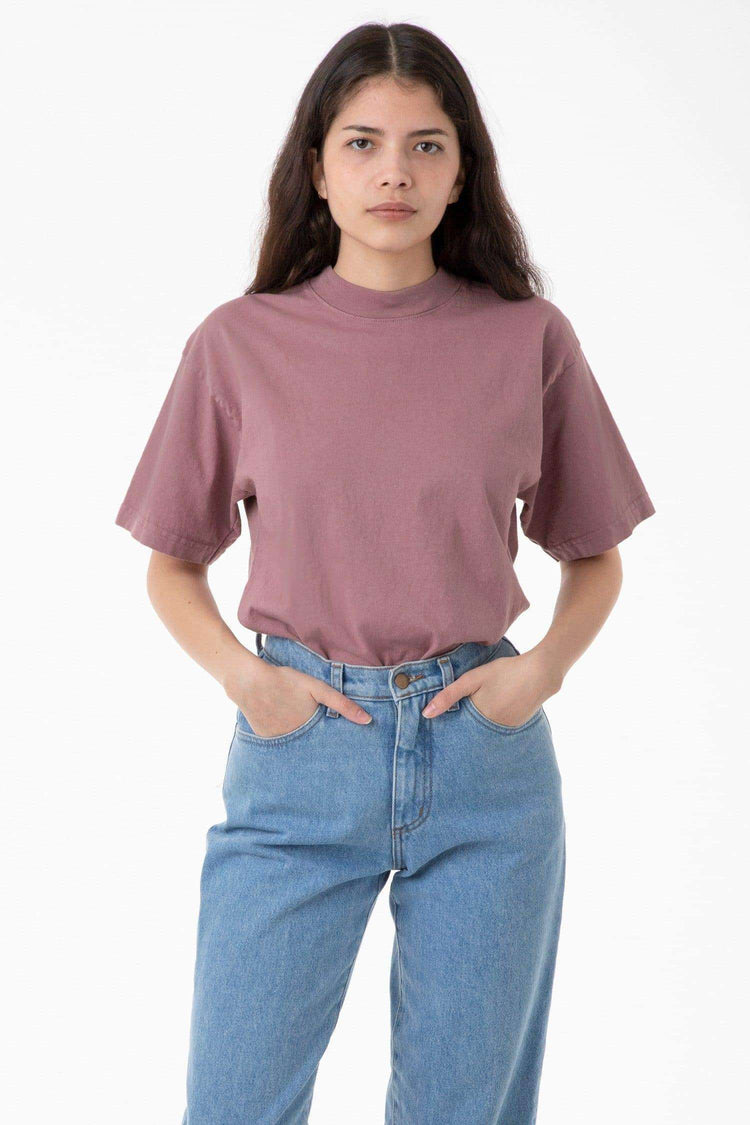 1405GD Unisex - Short Sleeve Garment Dye Mockneck T-Shirt