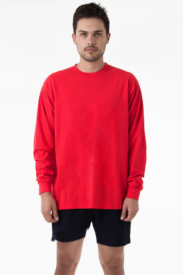 1807GD Mix - 6.5oz Long Sleeve Garment Dye Crew Neck T-Shirt