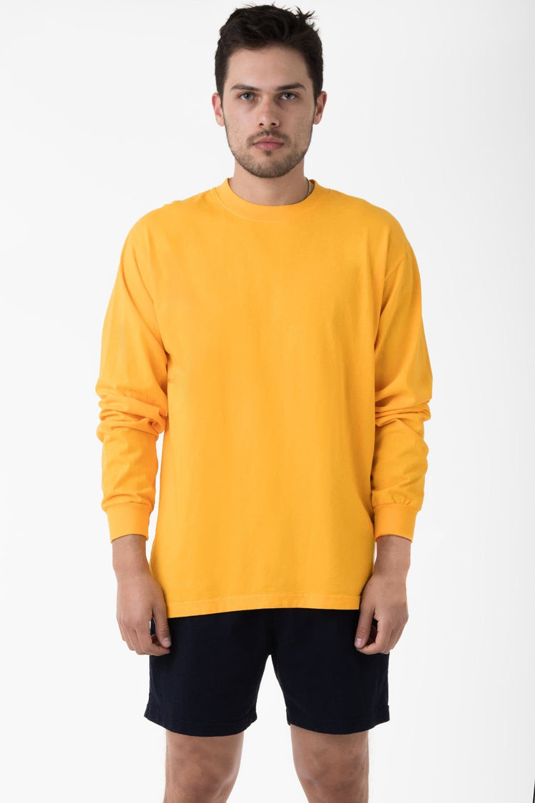 1807GD Mix - 6.5oz Long Sleeve Garment Dye Crew Neck T-Shirt