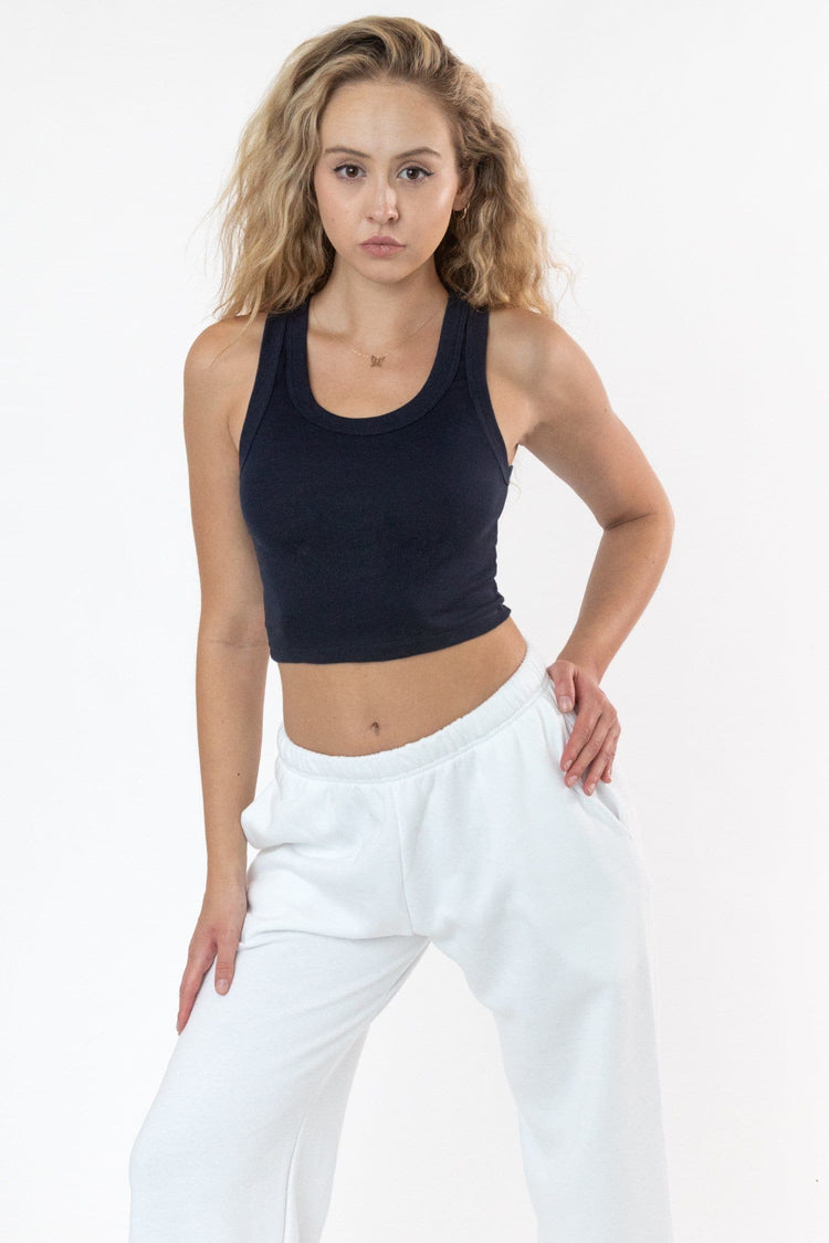 4328 - Sporty Baby Rib Crop Tank