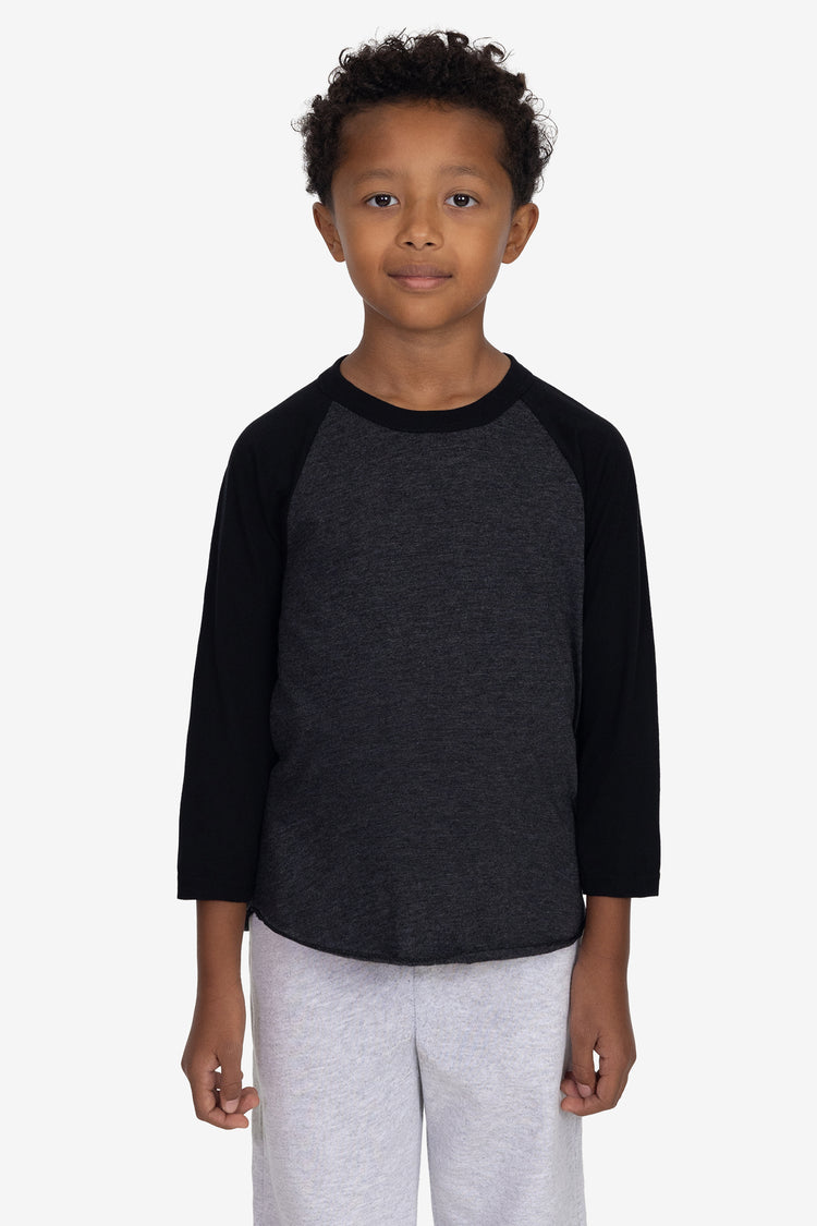 FF2053 - Youth 3/4 Sleeve Poly Cotton Raglan