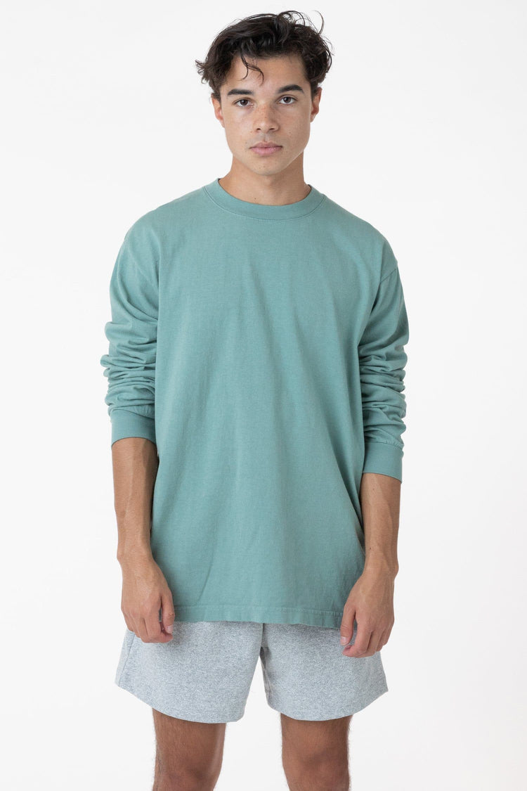 1807GD Unisex - 6.5oz Long Sleeve Garment Dye Crew Neck T-Shirt