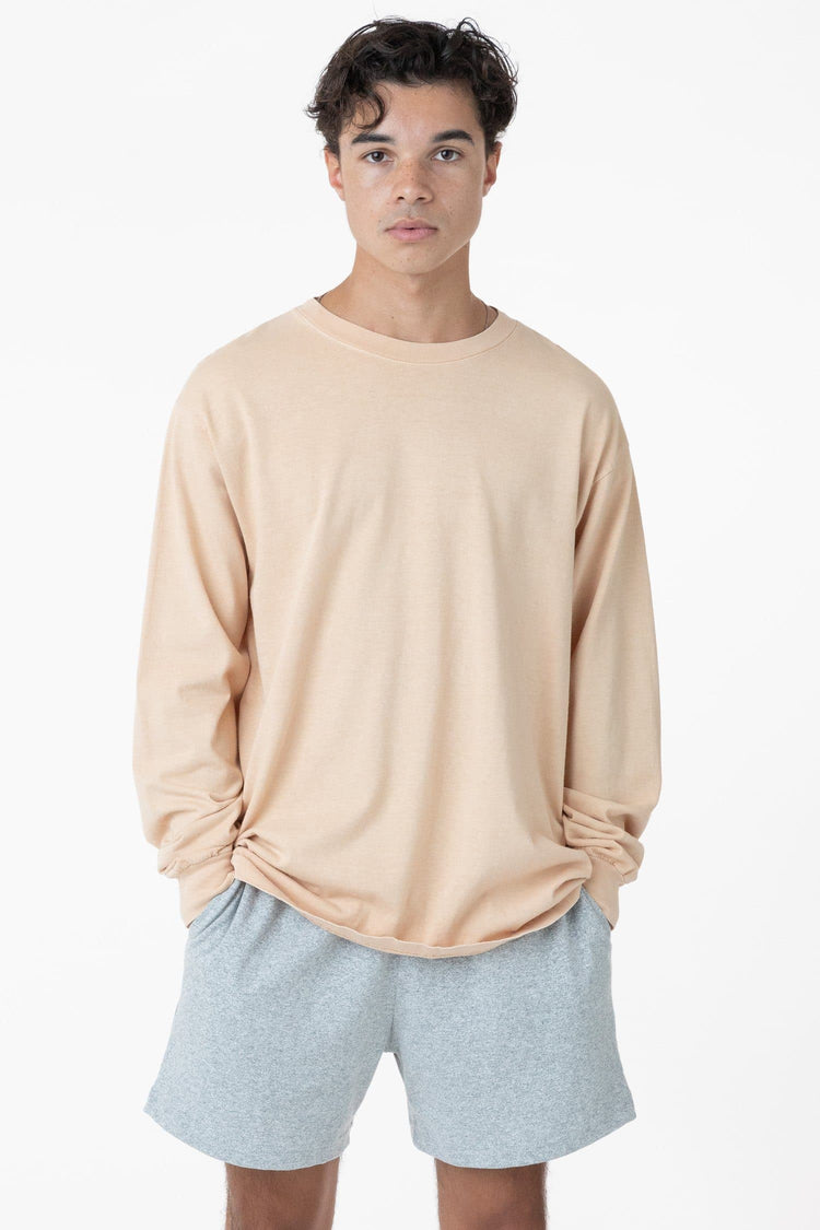 1807GD Mix - 6.5oz Long Sleeve Garment Dye Crew Neck T-Shirt