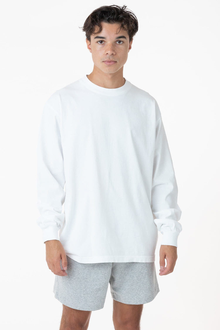 1807GD Unisex - 6.5oz Long Sleeve Garment Dye Crew Neck T-Shirt