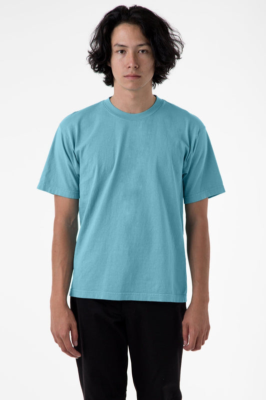 Los Angeles Apparel | The 1801 | Short Sleeve Shirt in Coral, Size 2XL | Crew Neck