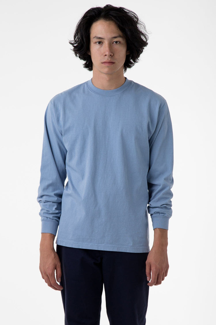 1807GD - 6.5oz Long Sleeve Garment Dye Crew Neck T-Shirt