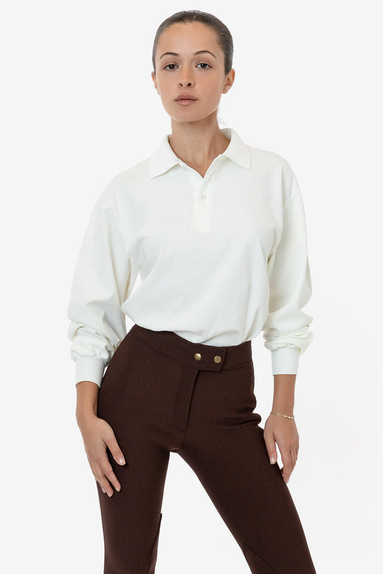 18417GD Unisex - 18/1 Long Sleeve Polo T-Shirt