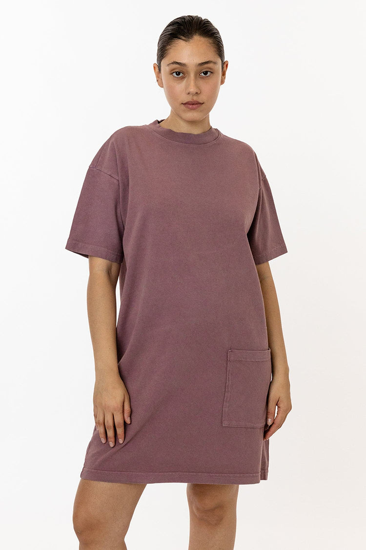 1431GD - Garment Dye Oversized T-shirt Dress