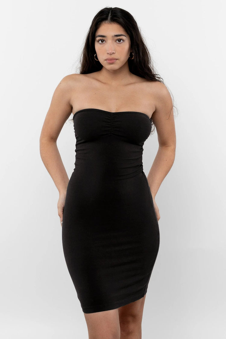 8333GD - Ruched Front Tube Dress