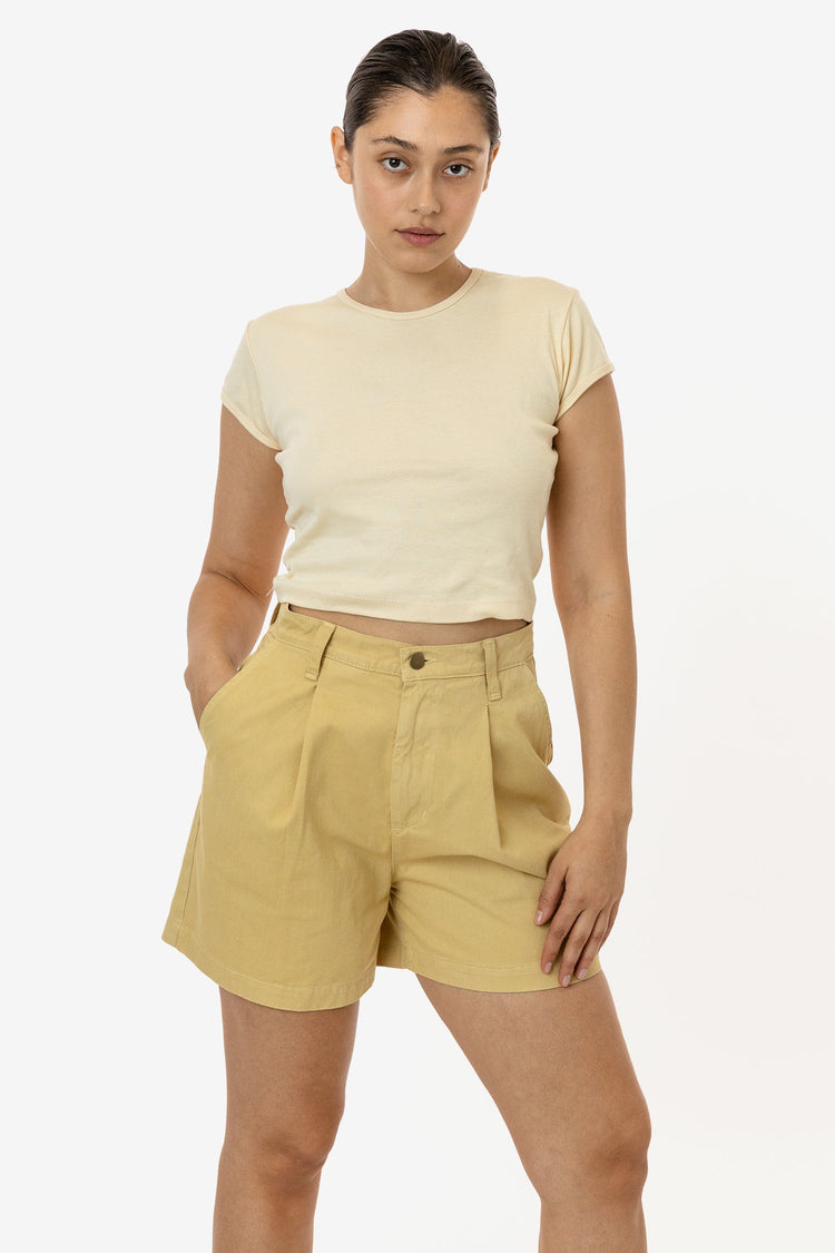 RCT372 - Cotton Twill Pleated Short
