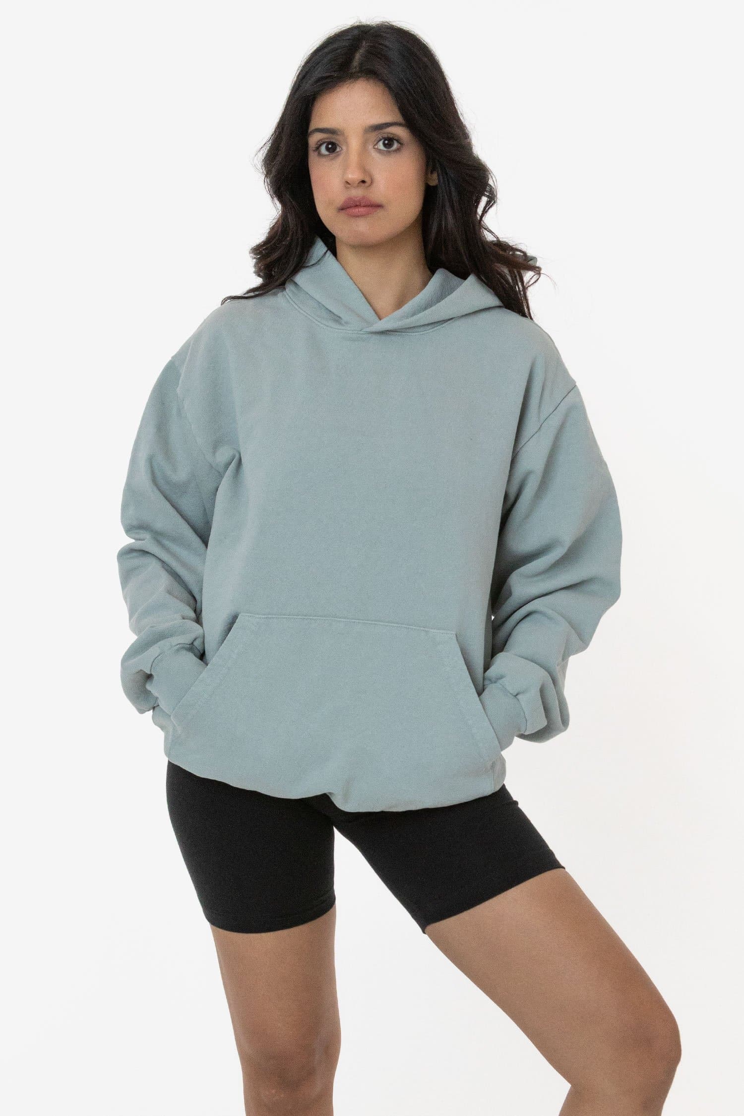 60620 garment dyed hooded sweatshirt light grey hot sale