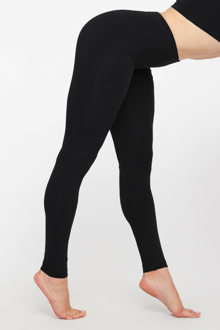 Buy Conceited Premium Soft Cotton Spandex Jersey Leggings - High Yoga  Waistband - Regular Plus Size - Capri and Full Length Online at  desertcartZimbabwe