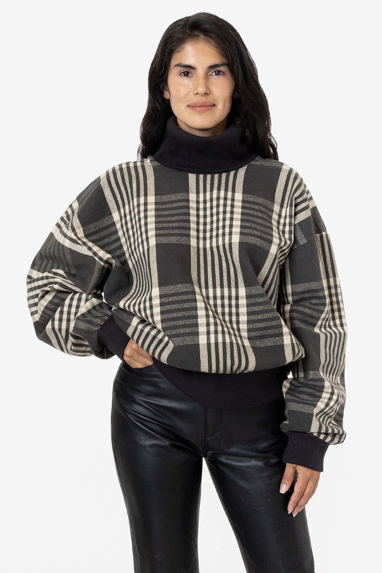 RCF01 - Flannel Turtleneck Sweater with Heavy Cotton Rib