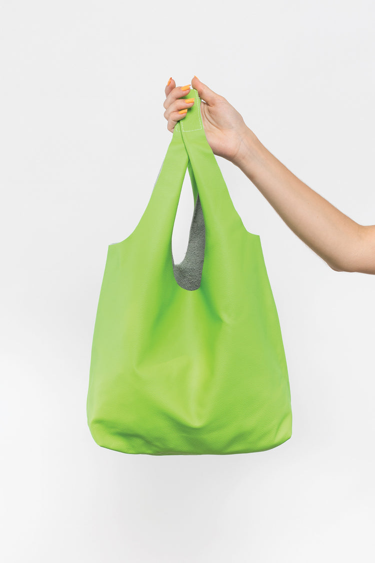 RLH3406 - Monochromatic Leather Shopping Bag