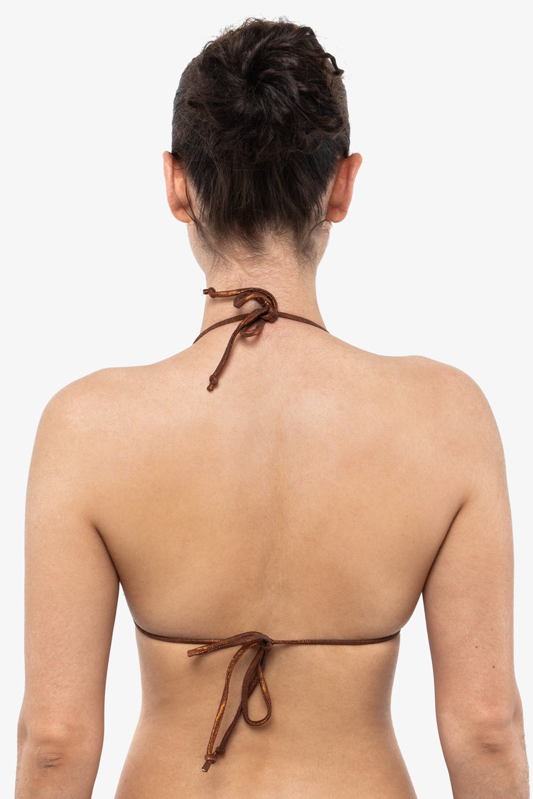 RMH3003 - Shiny Matrix String Bikini Top