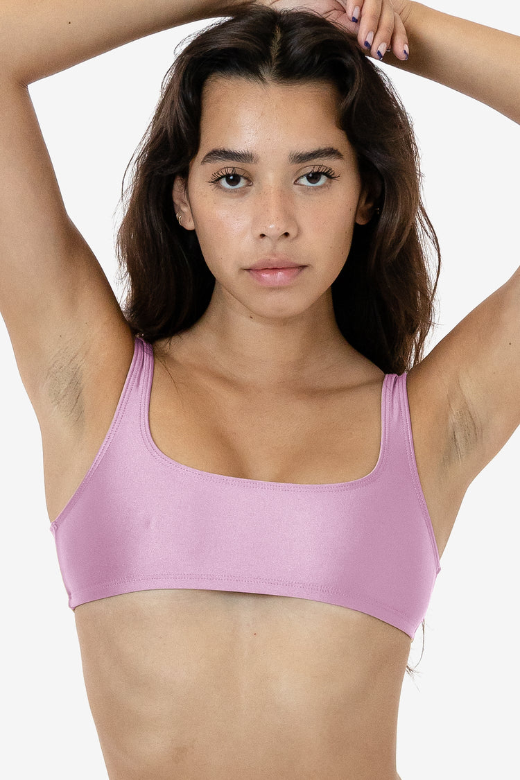 Love & Sports Women's Black Scrunchy Square Neck Pull-over Bikini Top,  Sizes XS-XXL