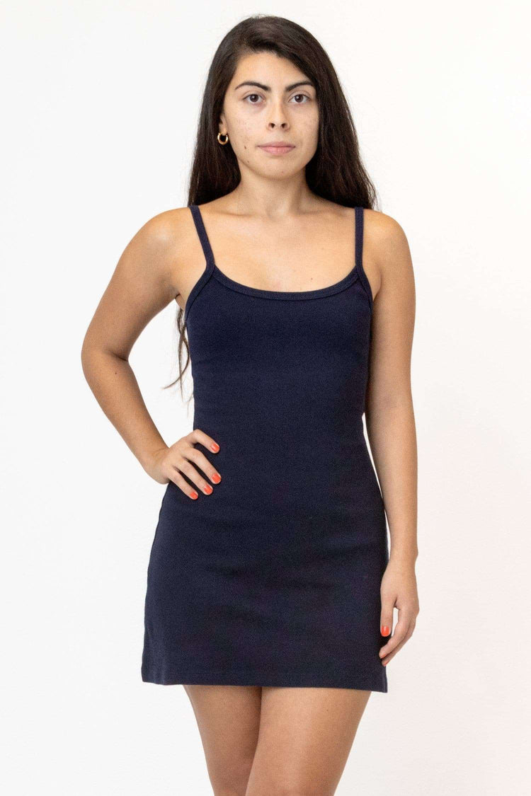 83601GD - Garment Dye Spaghetti Mini Dress – Los Angeles Apparel