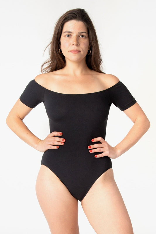 WEST OF MELROSE Seamless Square Neck Womens Bodysuit - BLACK