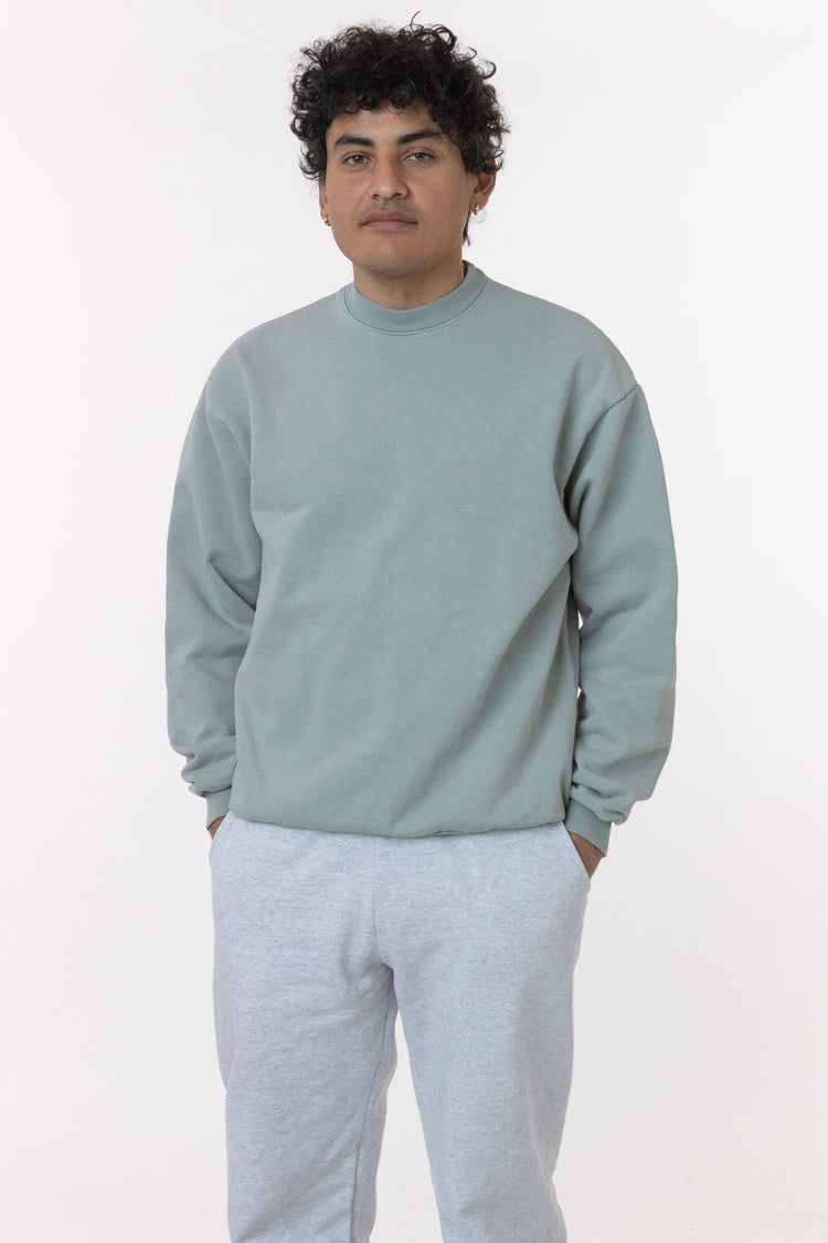 HF07GD - 14oz. Garment Dye Heavy Fleece Pullover Crewneck Sweatshirt