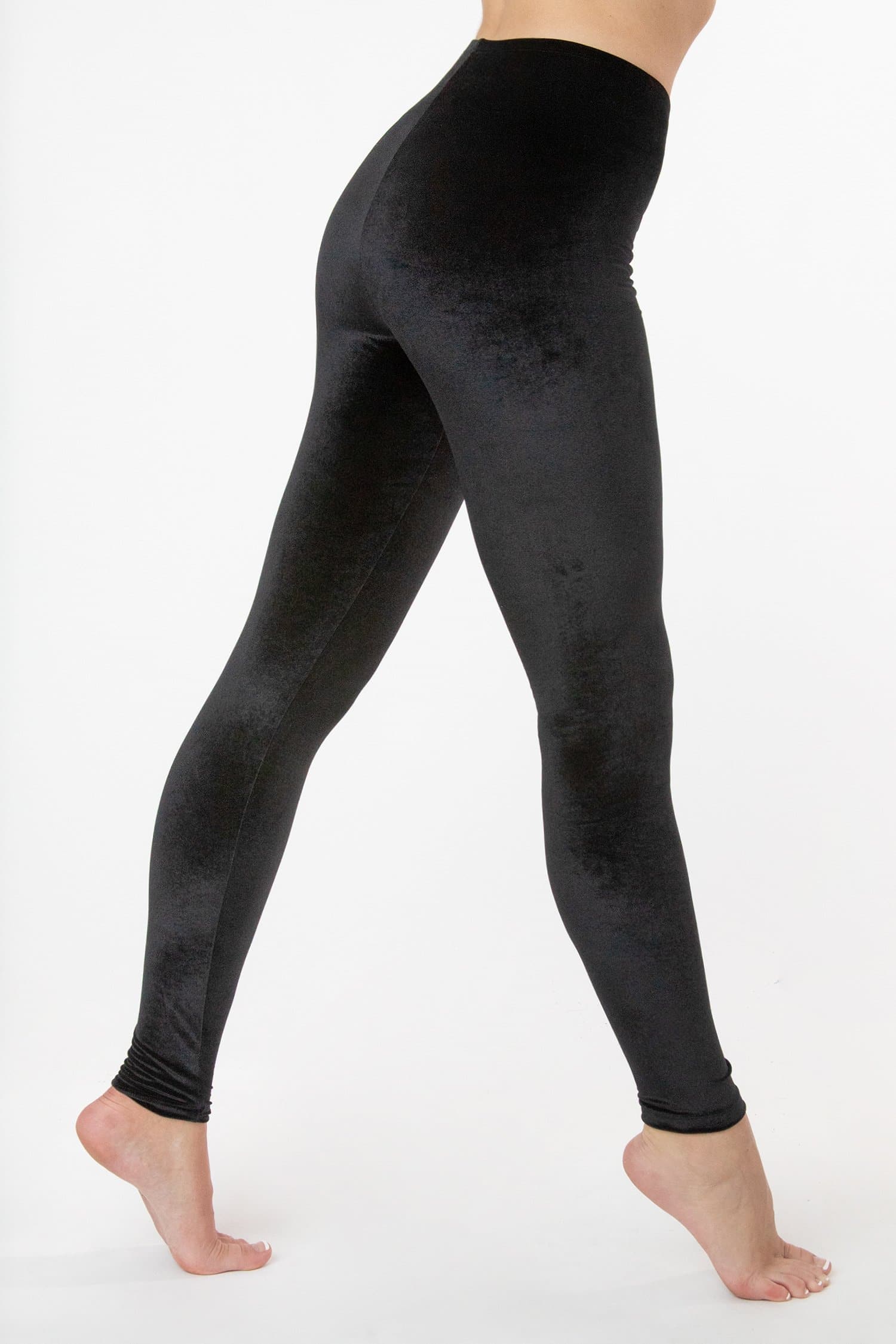 Opulence England premium party velvet flare leggings with split in black